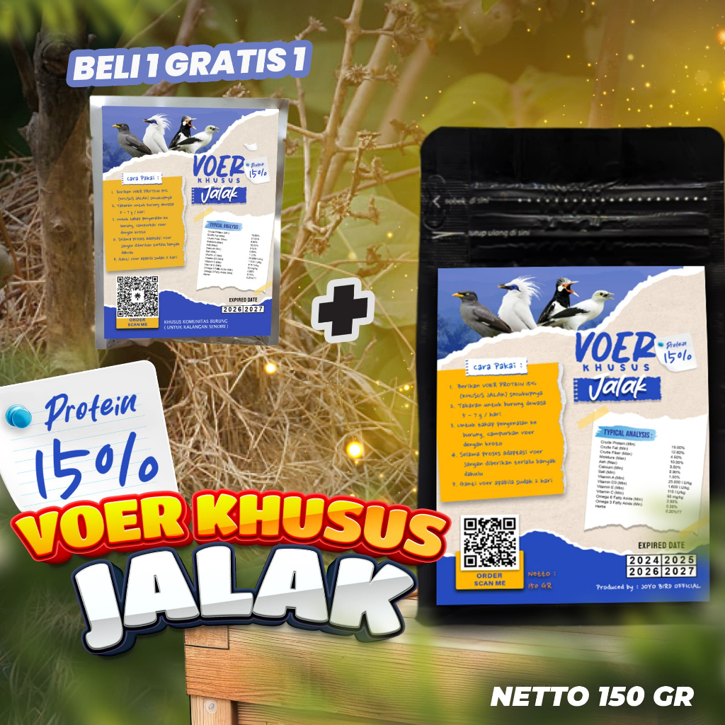 MAKANAN BURUNG JALAK | VOER BURUNG JALAK | VOER HARIAN | VOER NUTRISI KOMPLIT | VOER JALAK PROTEIN 1