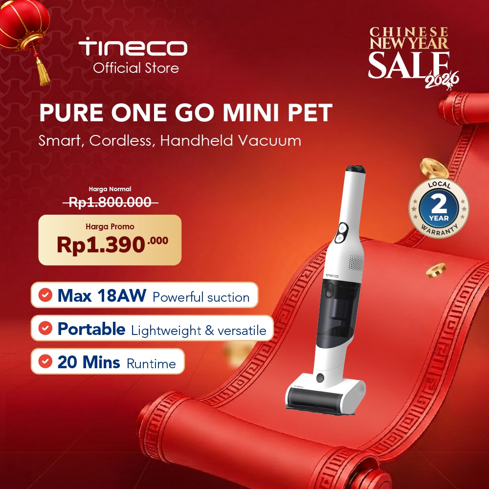 Tineco GO MINI PET Smart Cordless Handheld Vacuum Cleaner Portable & Lightweight Vakum Penyedot Debu