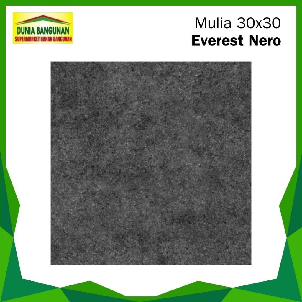 Keramik 30x30 Lantai Kasar Mulia Signature Everest Nero KW1 Keramik Lantai Kamar Mandi