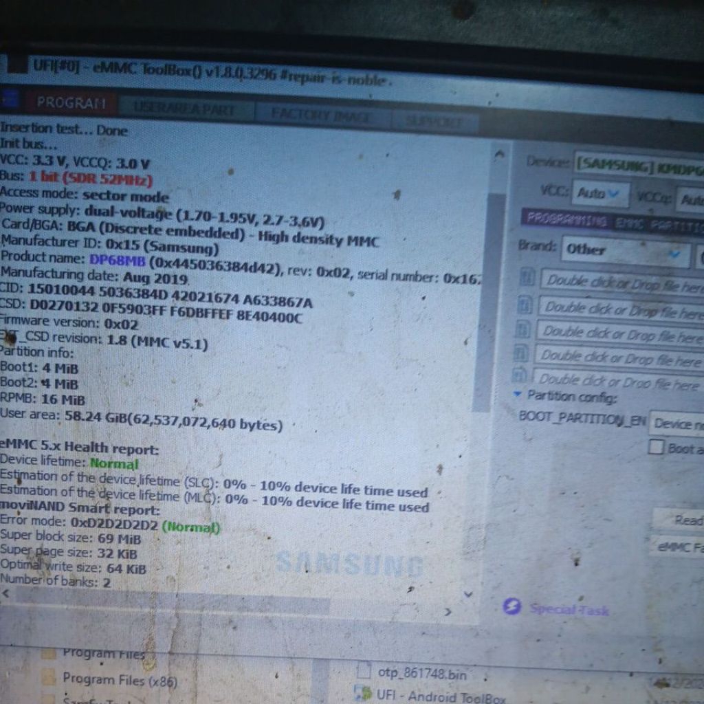 emmc samsung kmdp 4/64