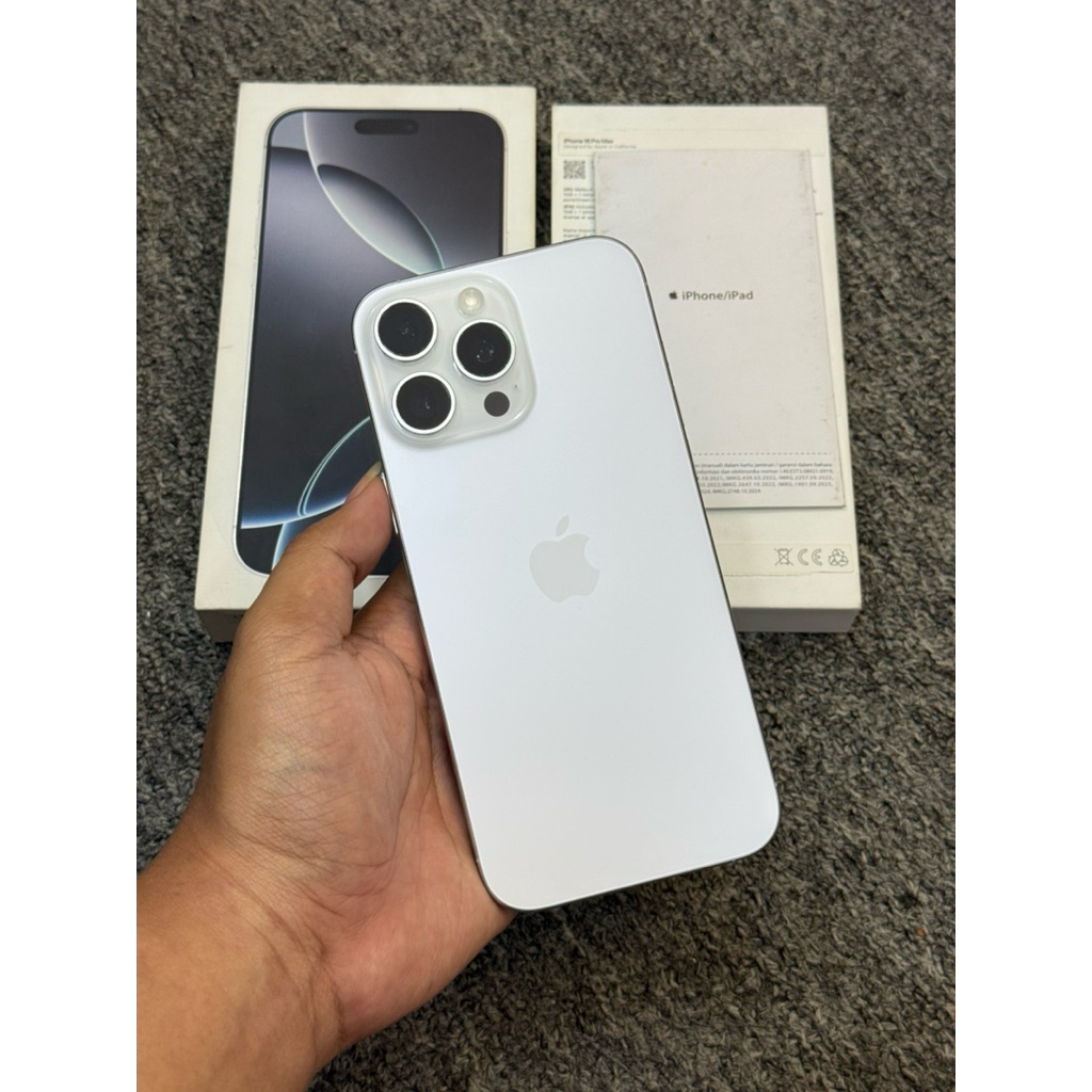 iphone 16 pro max 256gb ibox second white titanium