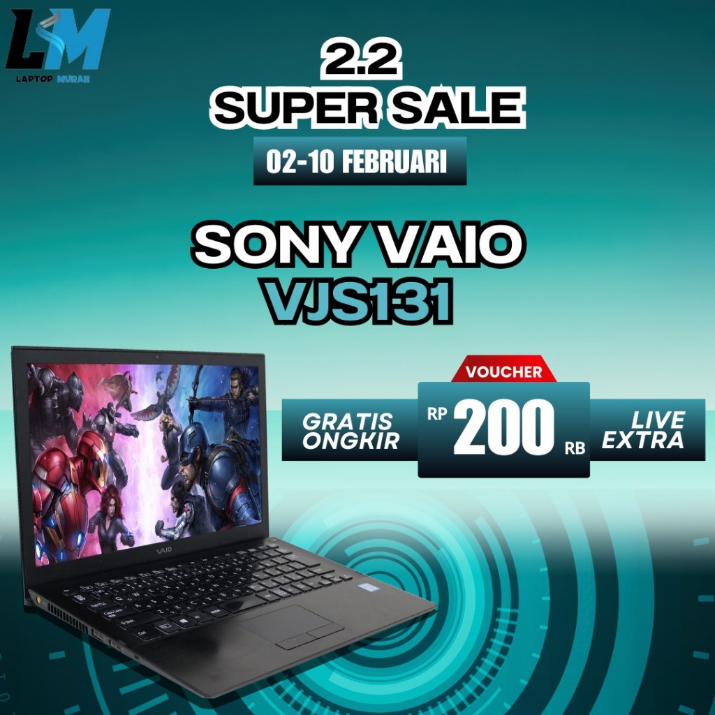 Sony Vaio VJS Intel Core I5 I7 Gen 6 7 Ram 16gb Ssd 256gb 13inch Siap Pakai