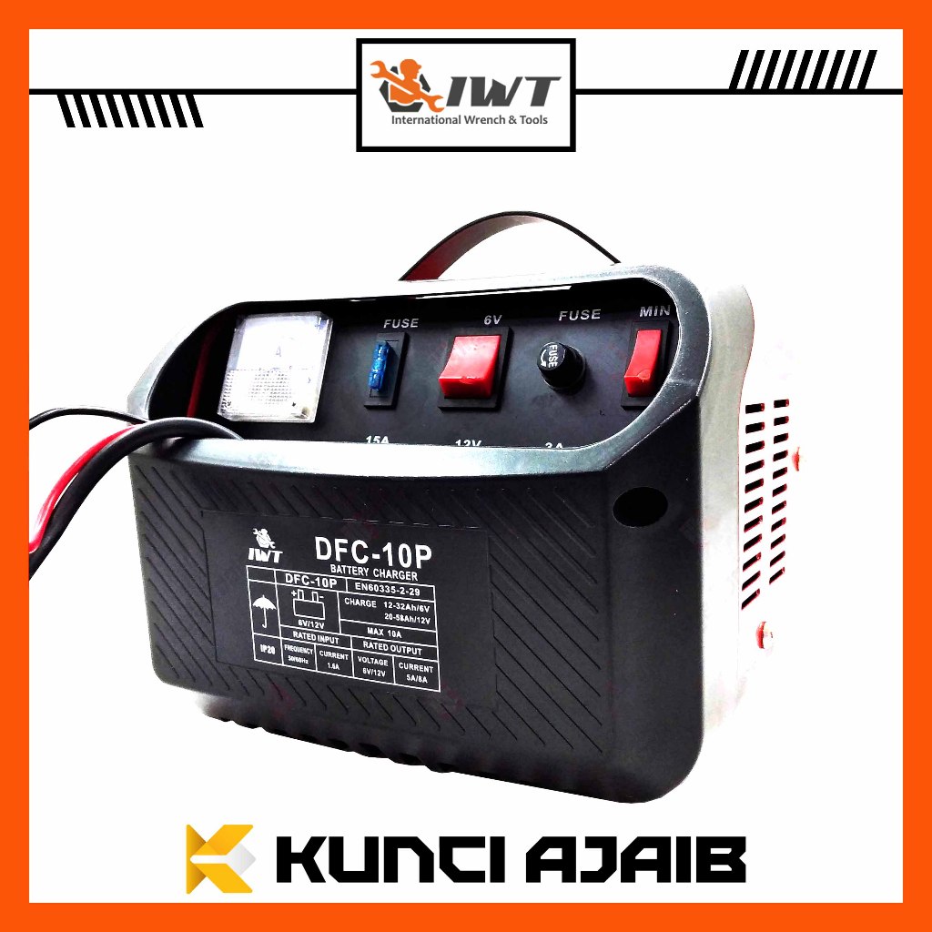 IWT DFC-10P Battery Charger 10A - Charger Cas Aki Kering Basah 10 A