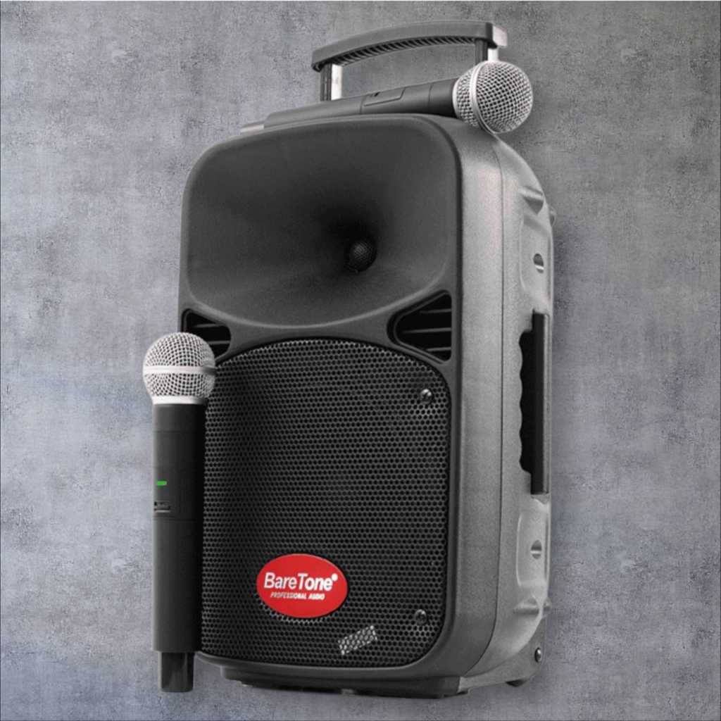 BareTone MAX8EB Portable Speaker 8" Bluetooth