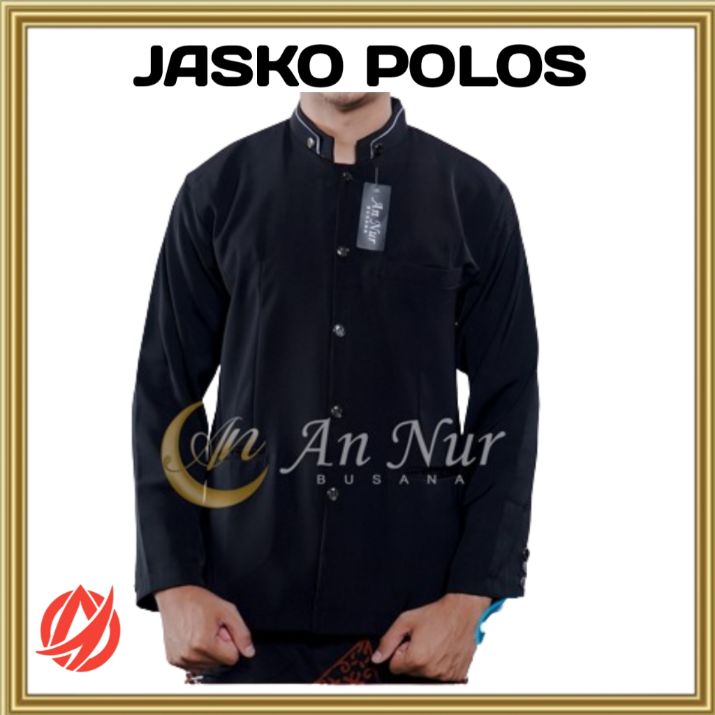Jas Koko Jasko Pria Polos Lengan Panjang