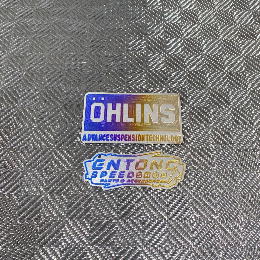 Emblem Huger Ohlins Titanium Original Vietnam