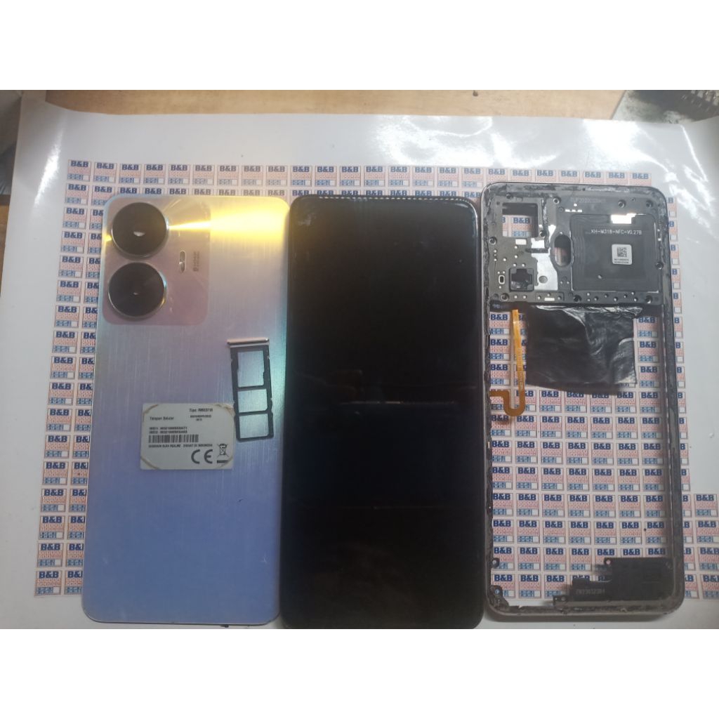 LCD realme c55 original set tinggal naik mesin