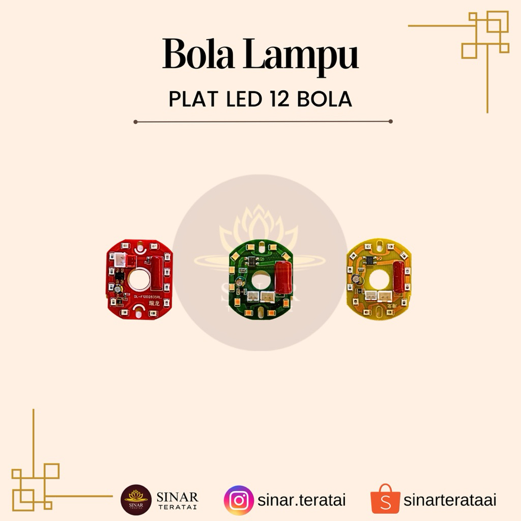Alat Sembahyang - Bola Plat Lampu Altar LED 12 Bola