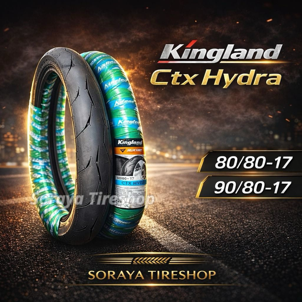 Ban Kingland Ctx Hydra Ring 17 | 80/80 dan 90/80 Tubetype | Ban Donat Ring 17
