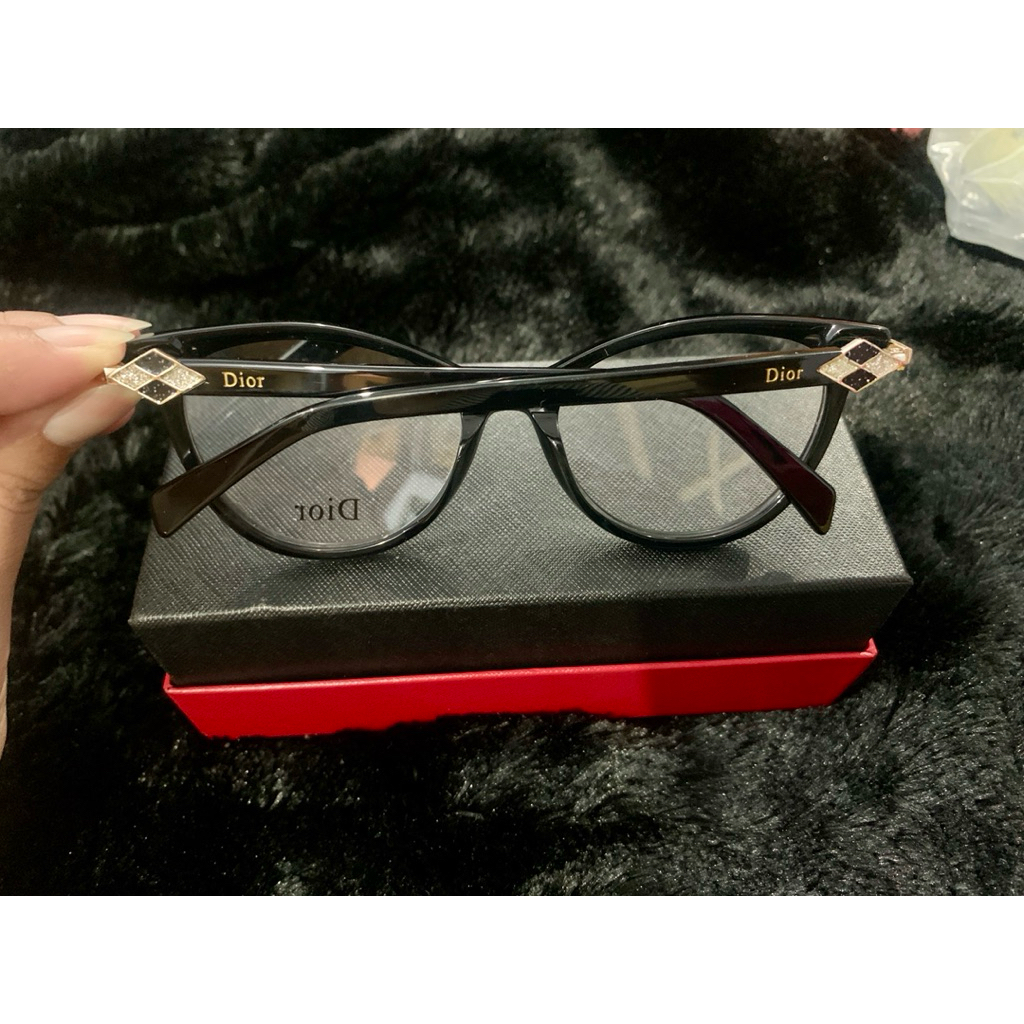 Frame kacamata cat eye Di*or hitam dior