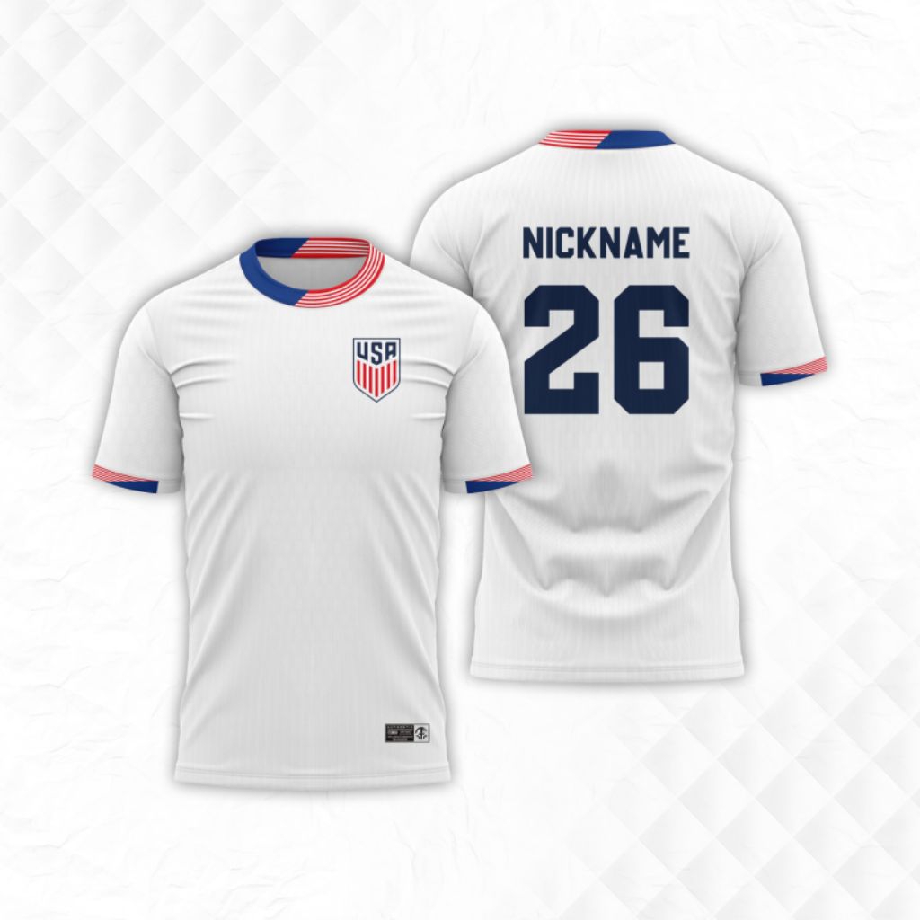 KAOS JERSEY TIMNAS AMERIKA SERIKAT 2026/BAJU KAOS PIALA DUNIA TIMNAS AMERIKA SERIKAT AS MURAH/KAOS J