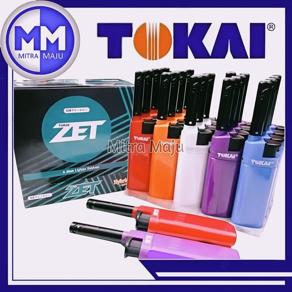 Korek Api Gas TOKAI ZET Original | Korek Gas Panjang Anti Angin | Isi Ulang Praktis