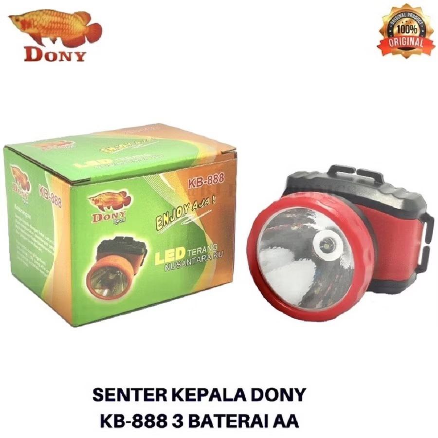 AI*   Senter Kepala Dony KB-888 KB 888 Original Senter Cas Cahaya Putih