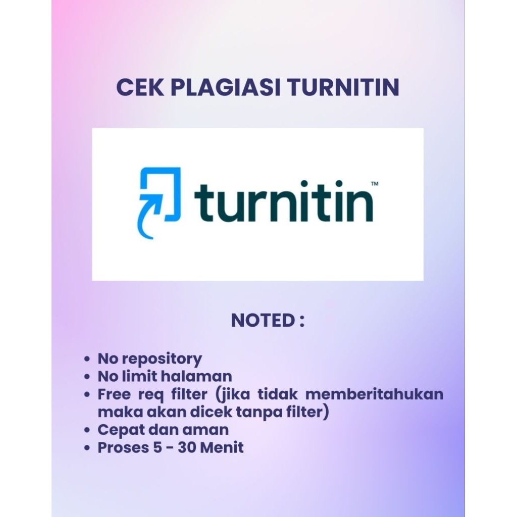 Jasa Cek Plagiasi Turnitin