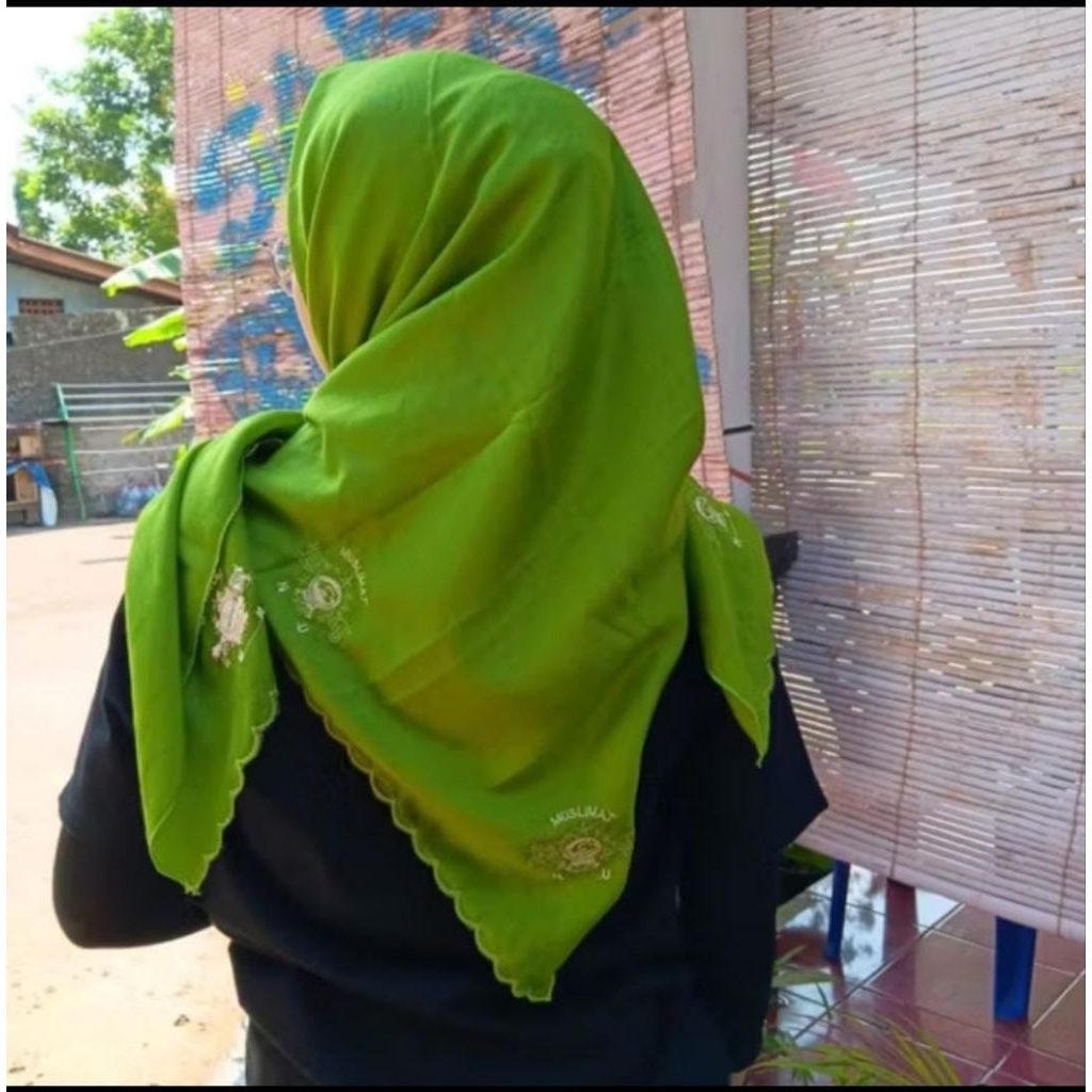 Jilbab Muslimat Fatayat NU Seragam Hijau Fatayat Bordir Rapi