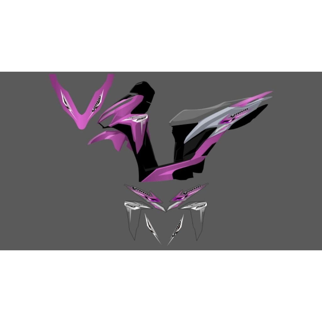 Striping Transparan Vario Led New Gen 1 125 150 Tranparan Style Proper Motif Vietnam King Abraham