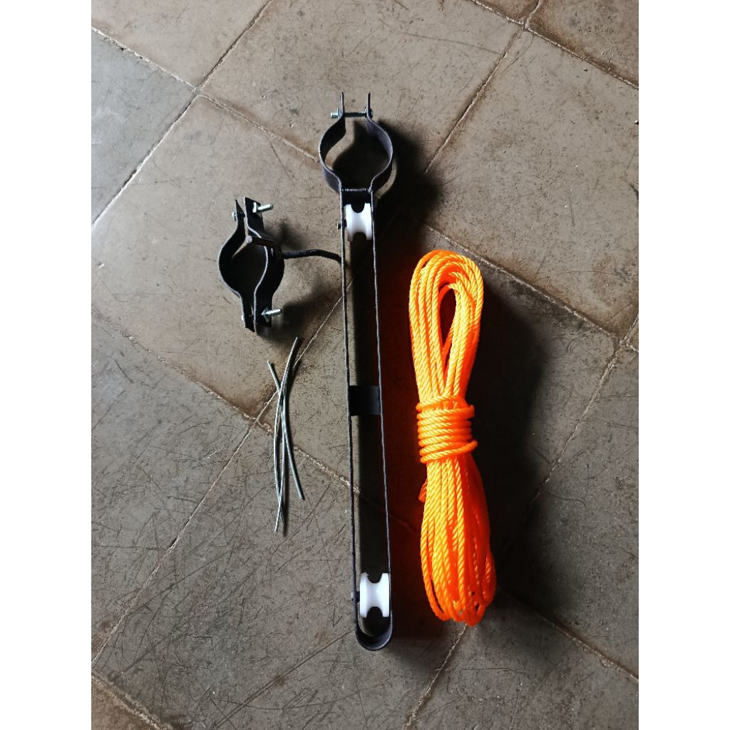 kerekan sangkar burung satu set tinggal pasang besi plat roda nilon kerekan kandang burung besi