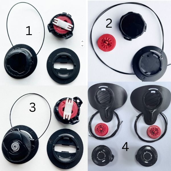 2PCS/Set Automatis Rotating Shoelace Buckle Tali Sepatu Putar tali sepatu boa system tali sepatu put