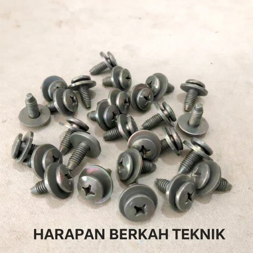 PROMO  Baut body Yamaha kuncian obeng plus(+) baut Yamaha ring ukuran M6x16 baut body yamaha