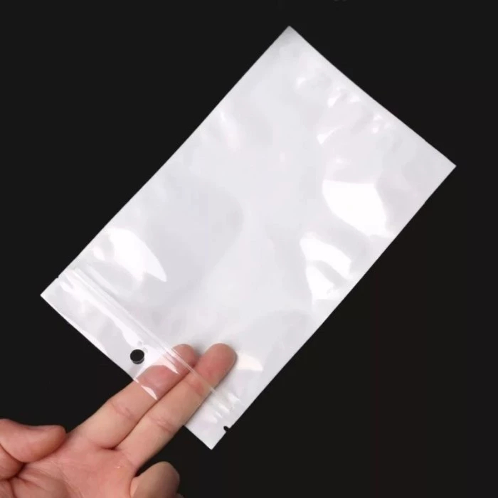 100 PCS PLASTIK KLIP ZIPLOCK / PLASTIK PUTIH SUSU / PLASTIK KEDAP UDARA