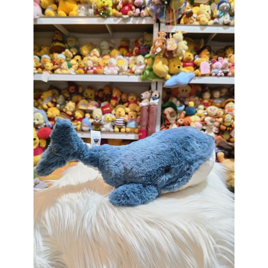 Boneka jellycat Wally Whale RARE RETIRED original jellycat