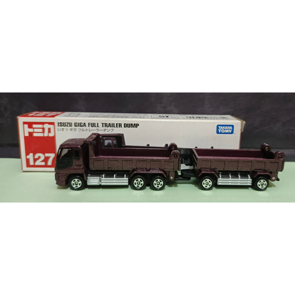 Diecast Tomica 127 ISUZU GIGA FULL TRAILER DUMP