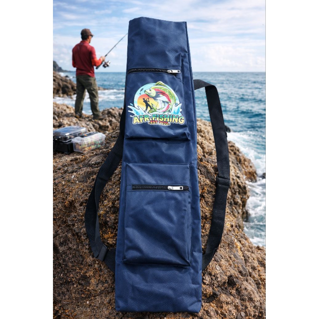 Tas Pancing Ransel Tas Tegek model serut ukuran 70cm atau 75cm anti air murah -Tas Joran Shockers Jo