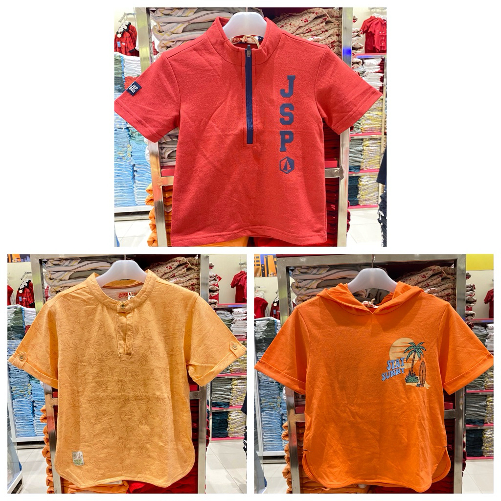 KAOS PENDEK HOODIE ANAK ORIGINAL BRAND JSP KIDS (1-14Th) J241
