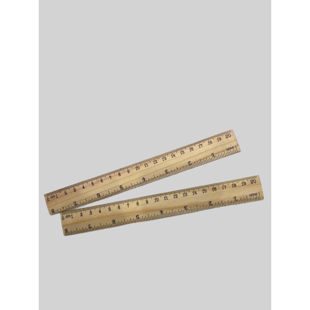 (AA)Mistar Kayu CN 20cm(2PCS)