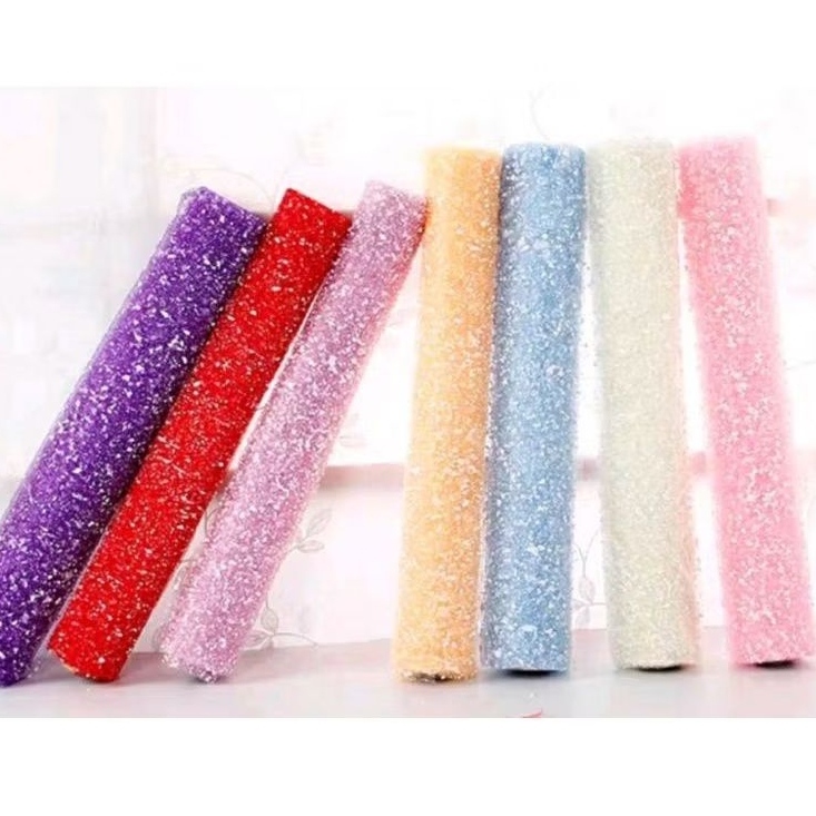 Flower Wrapping Jala Salju 1 LembarJaring Buket Bunga Motif Salju Flower Wrapping Paper Snowy Jaring