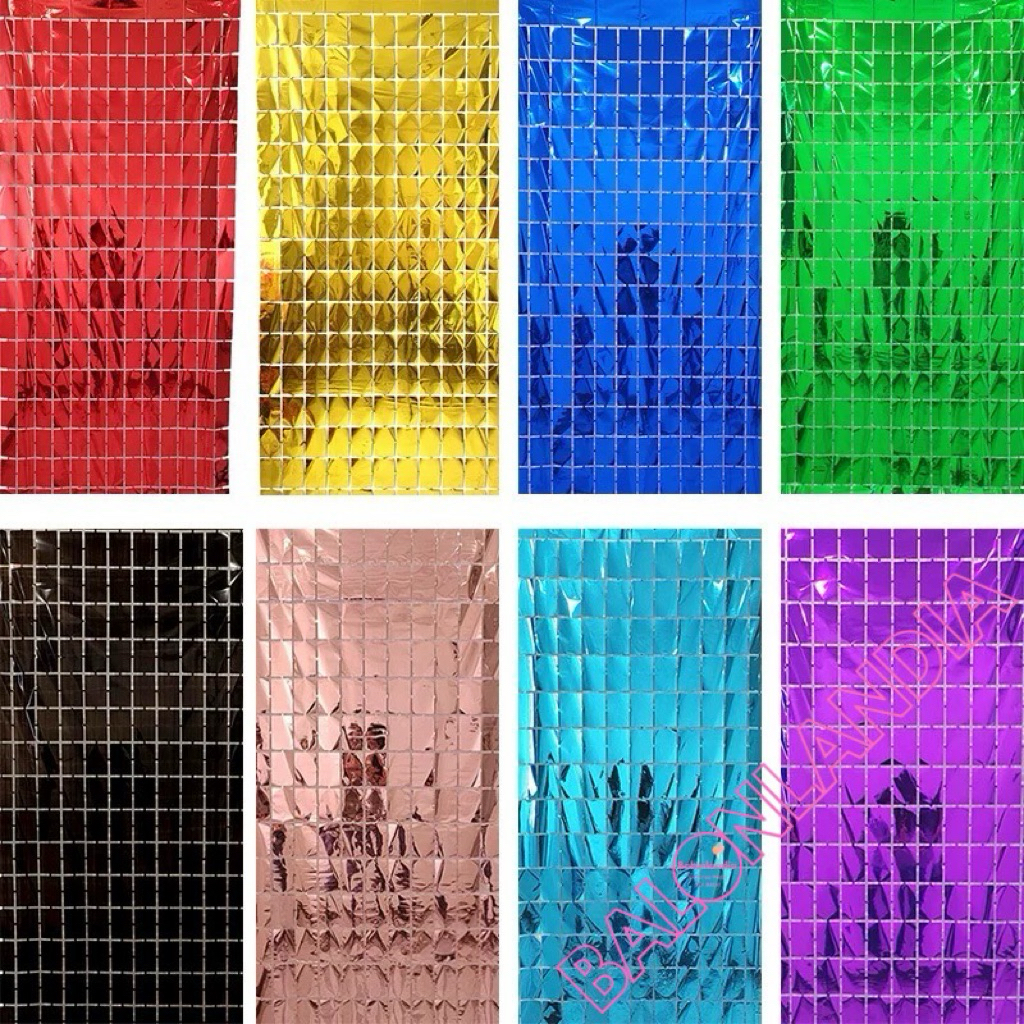 [BL] Tirai Foil Kotak Ulang Tahun / Tirai Foil Kotak UlangTahun