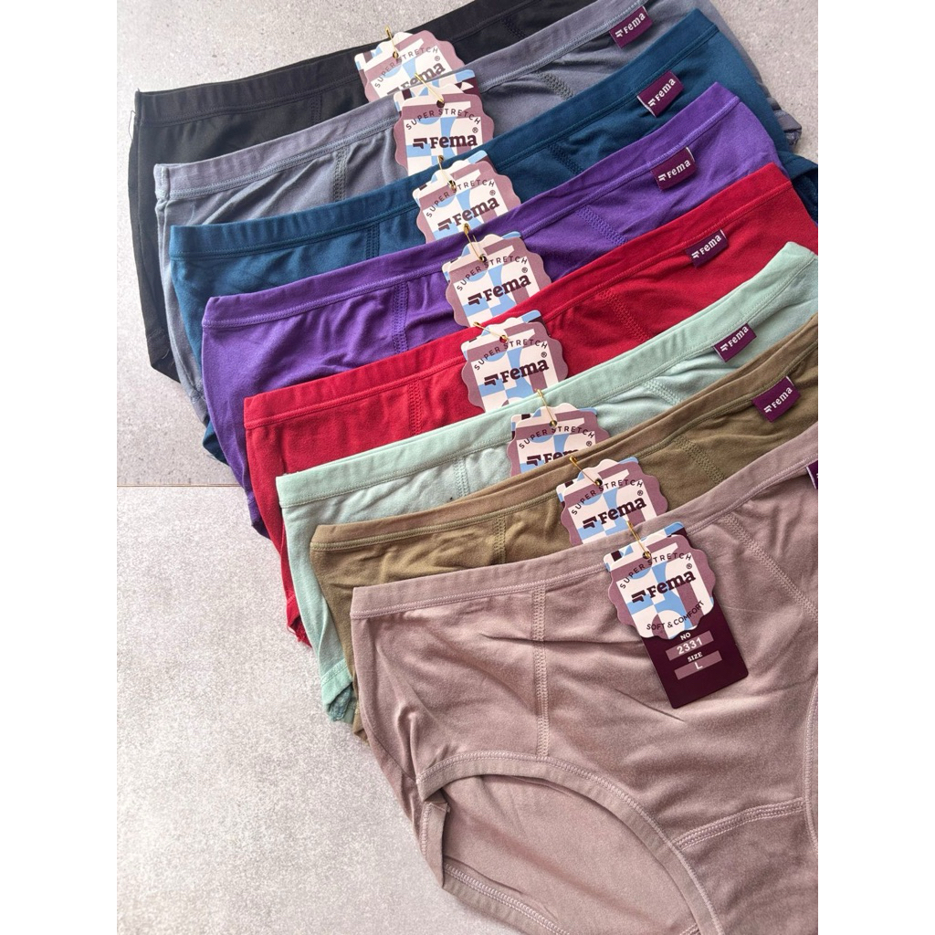 GROSIR 12PCS Celana Dalam Wanita FEMA Lusinan CD Fema CD Import FEMA