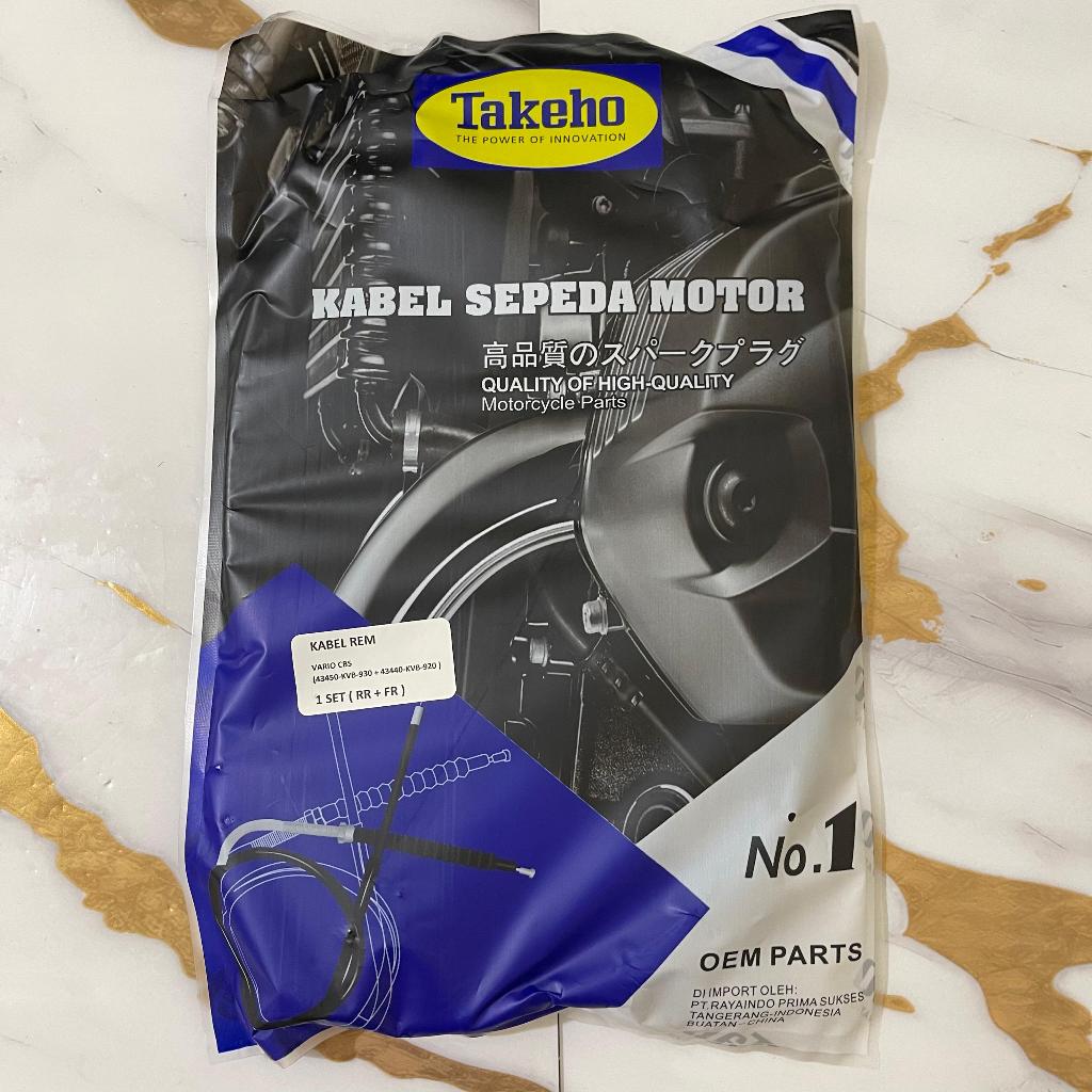 KABEL REM VARIO CBS (RR + FR) 2PCS/SET (43450-KVB-930 (RR) + 43440-KVB-920 (FR)) MERK TAKEHO
