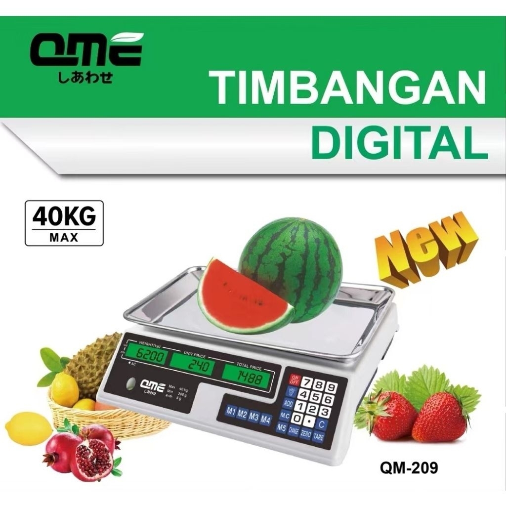 Timbangan Digital Qme 40 Kg Digital Scale Computing 40 Kg Timbangan Beras Buah Digital 40Kg