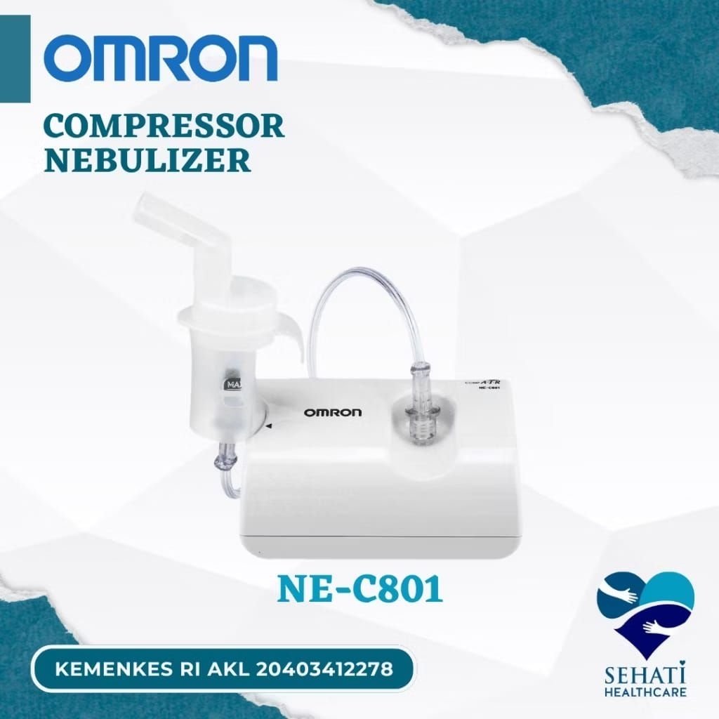 Omron NE-C801 Compressor Nebulizer Nebul Alat Uap Terapi Asma NE C801 Kesehatan
