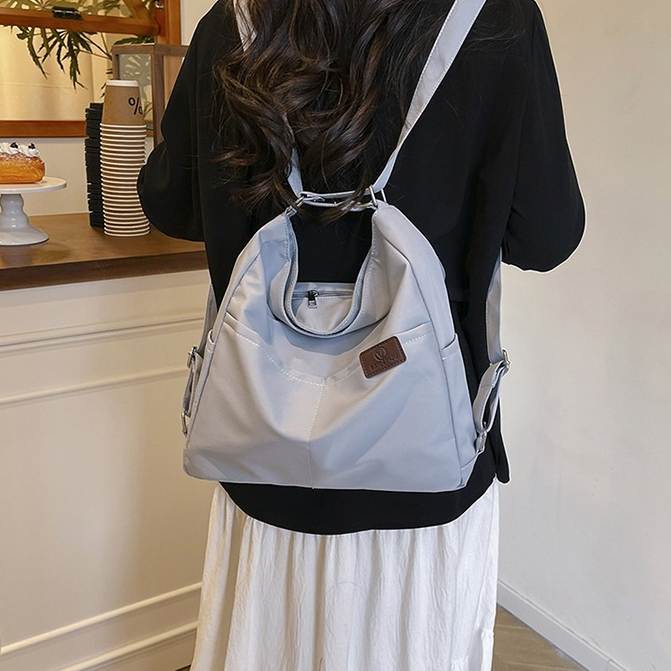 Tas Totebag Wanita 2026 Baru Musim Semi Panas, Tas Selempang Ransel Kain Besar Kapasitas Gaya Santai