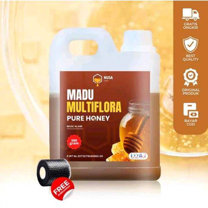 MADU MULTIFLORA SUPER 500GR DAN 1 KG ASLI 100% MURNI TANPA CAMPURAN PENGGEMUK BADAN OBAT DIABETES