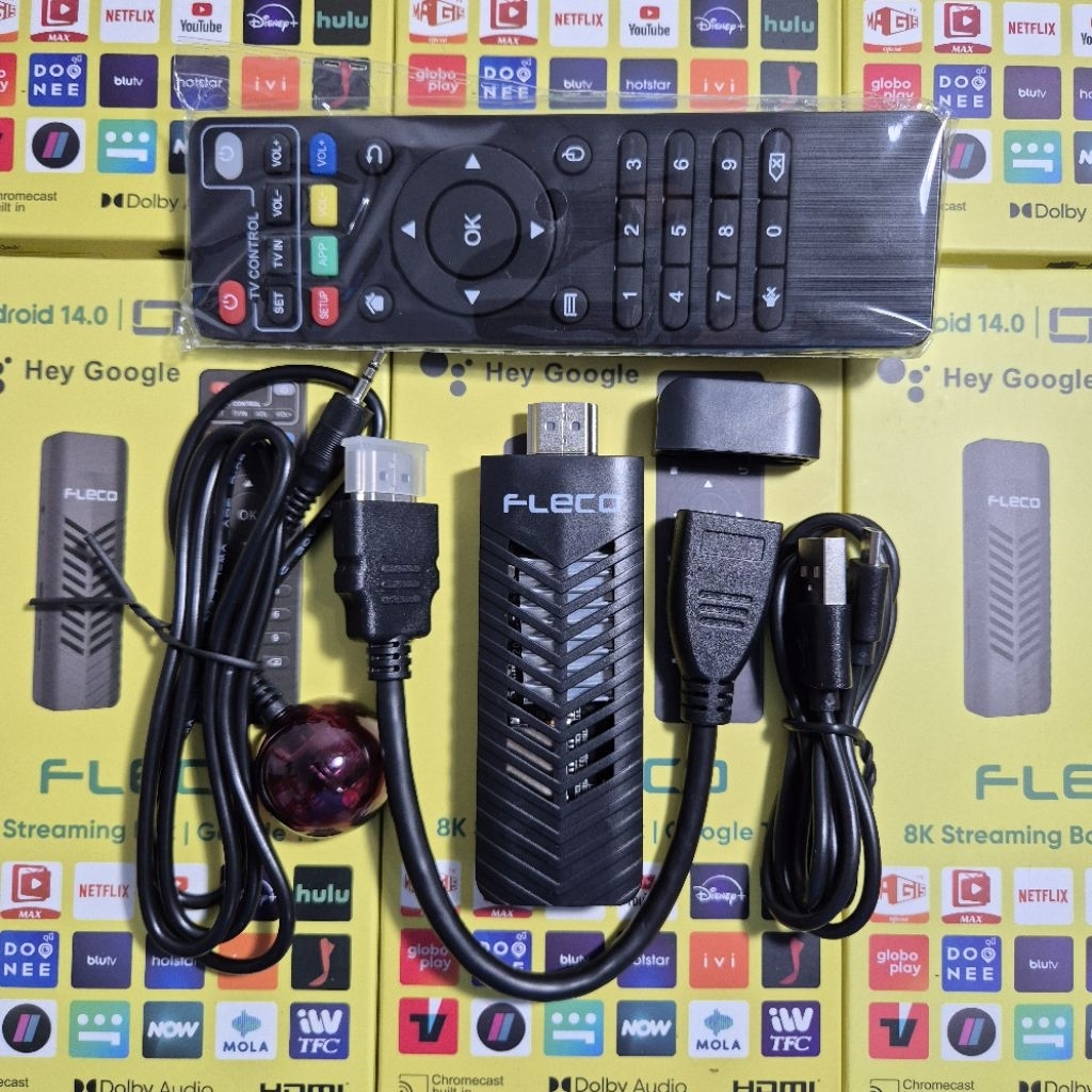 TV BOX STIK ANDROID 14.0 FLECO 4K/8K Original