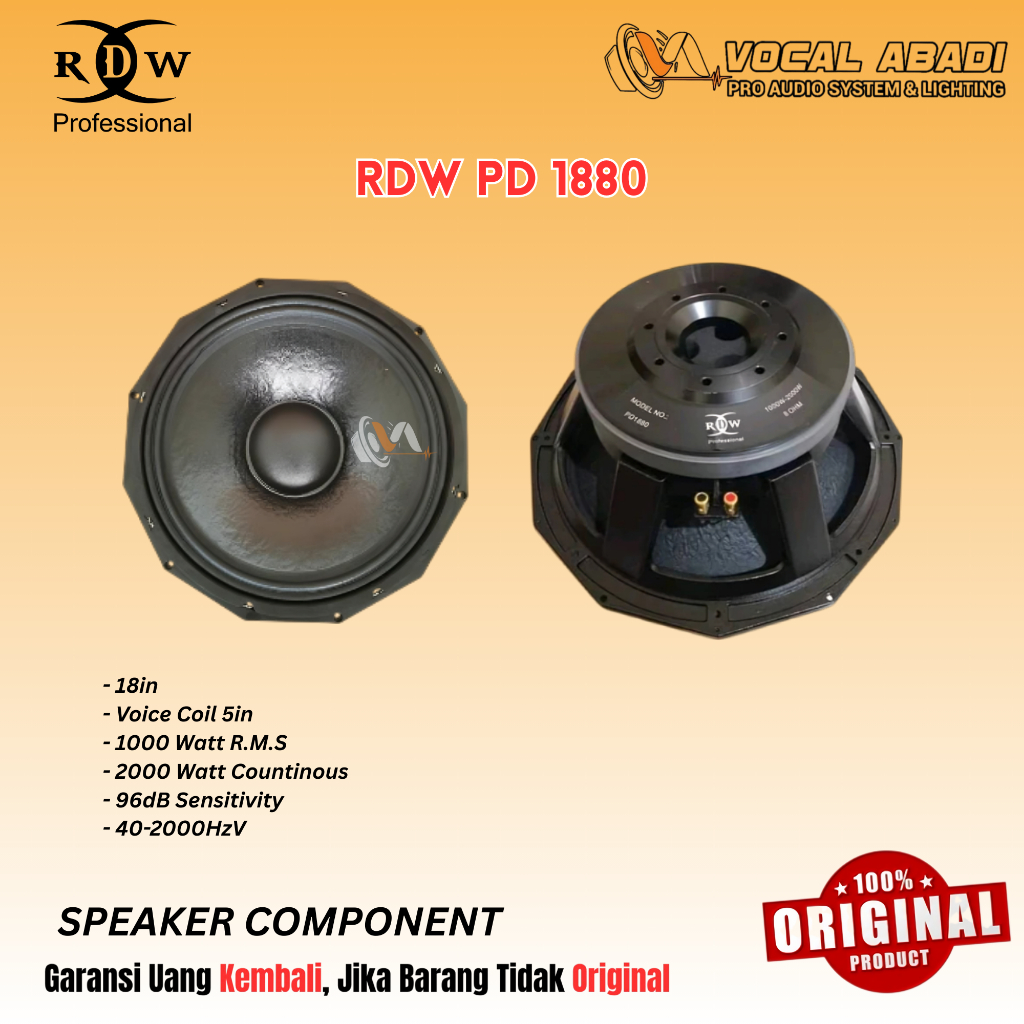 SPEAKER COMPONENT RDW PD1880