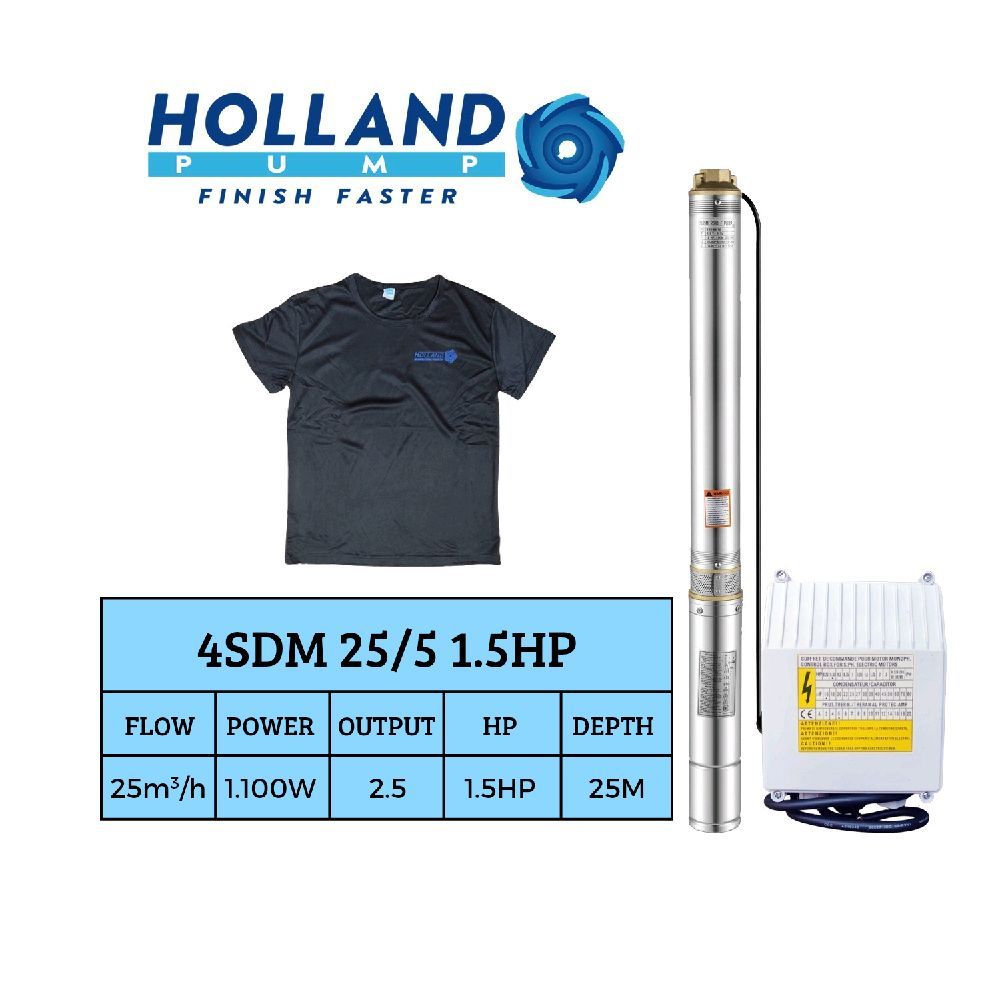 Pompa Celup Air Submersible/ pompa sibel Holland Pump Casing 4 inch 25/5 1.5HP Non Kabel