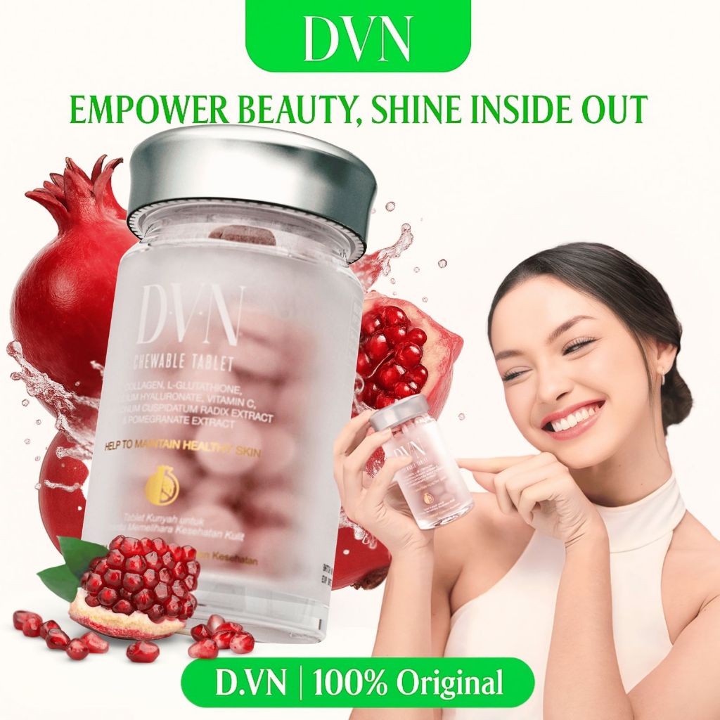 DVN Collagen Original 100% Tablet Kunyah Suplemen Kulit Mencerahkan Melembapkan Bpom Halal