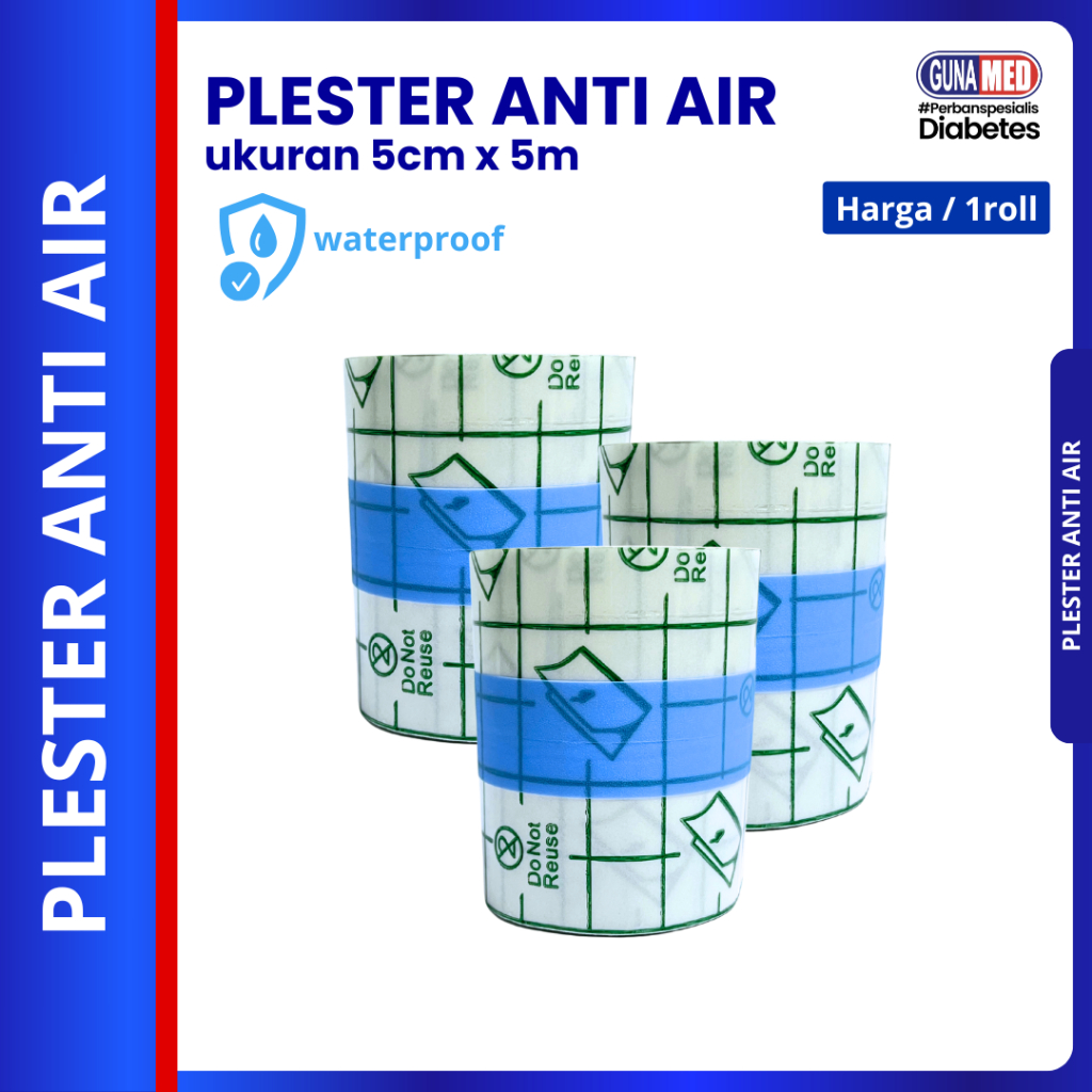 Plester Anti Air / Transparent Film Dressing Roll / Plester Medis Anti Air / 5m - 10m