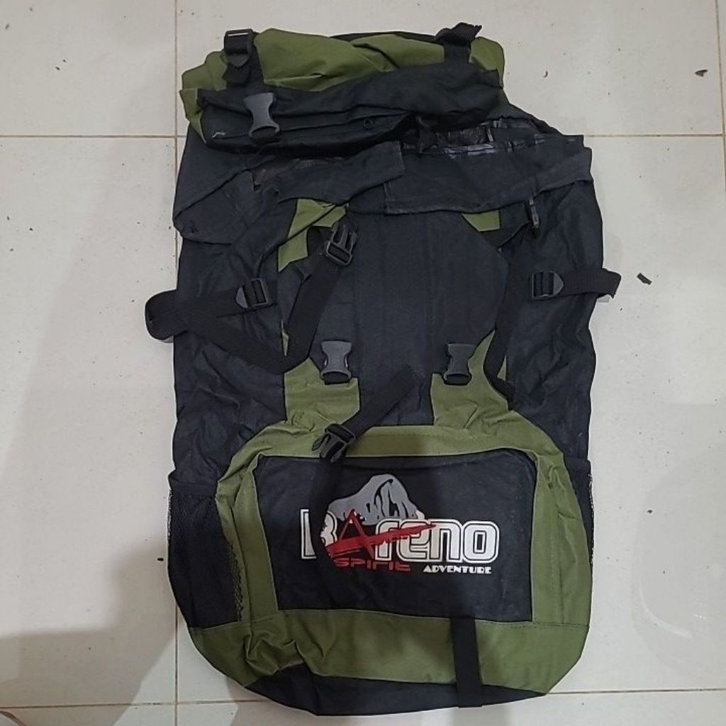 [PRELOVED] Carrier Keril Tas Gunung Mountain Bag Tas Ransel Pria Army/Black