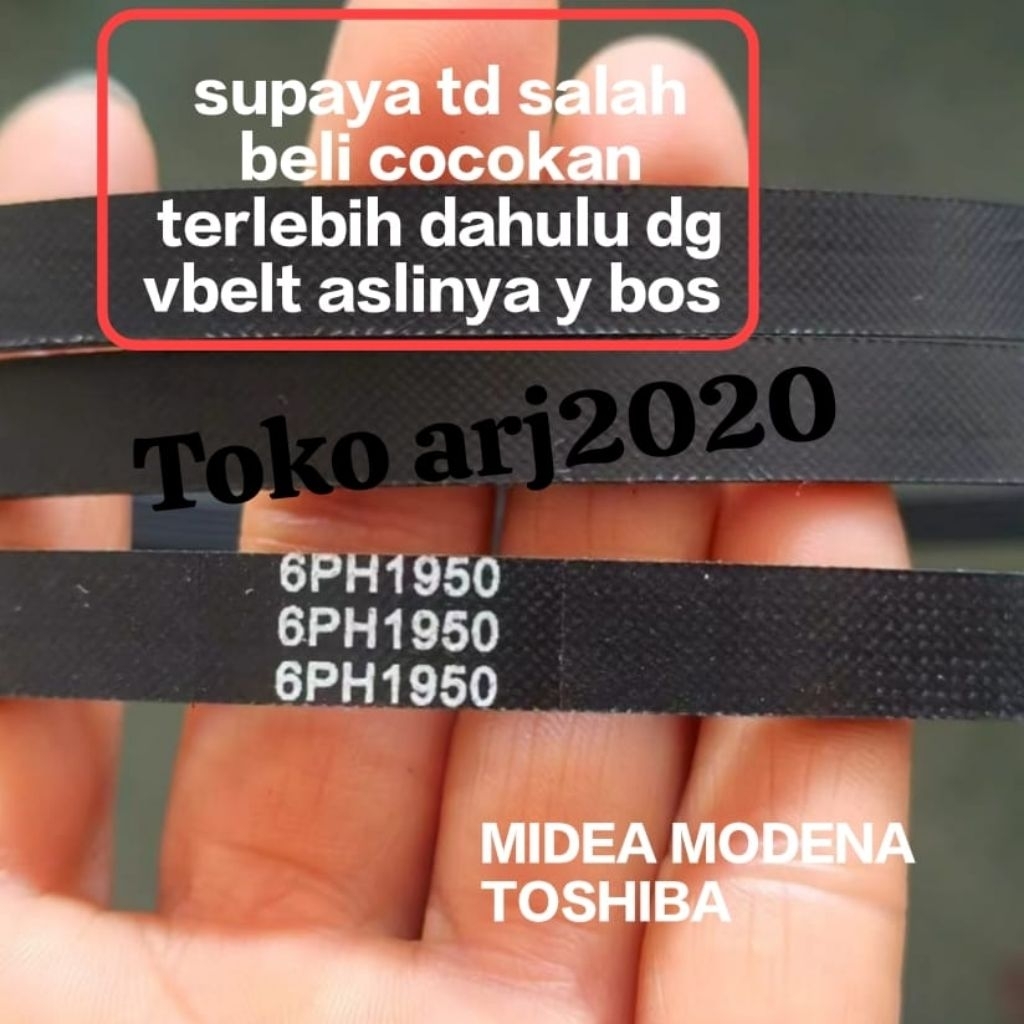 v-belt vanbel panbel mesin cuci MIDEA MODENA TOSHIBA,tipe vanbel 6ph1950