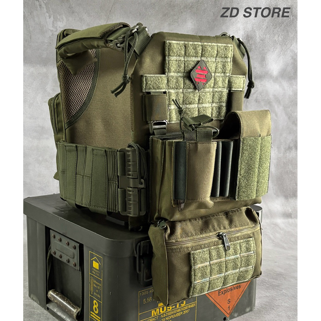 Body Vest BLACK WARIOR GEN 1 Hijau/Body Vest Tactical Hijau TNI Dan BRIMOB