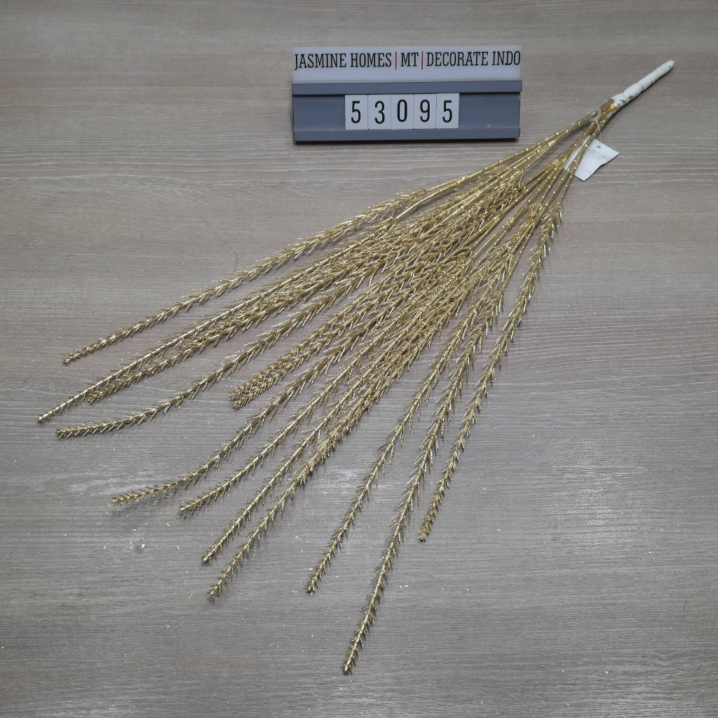 Bunga Ranting Stick Emas Accessories Gold Dekor 15Stick 5Cabang 53095