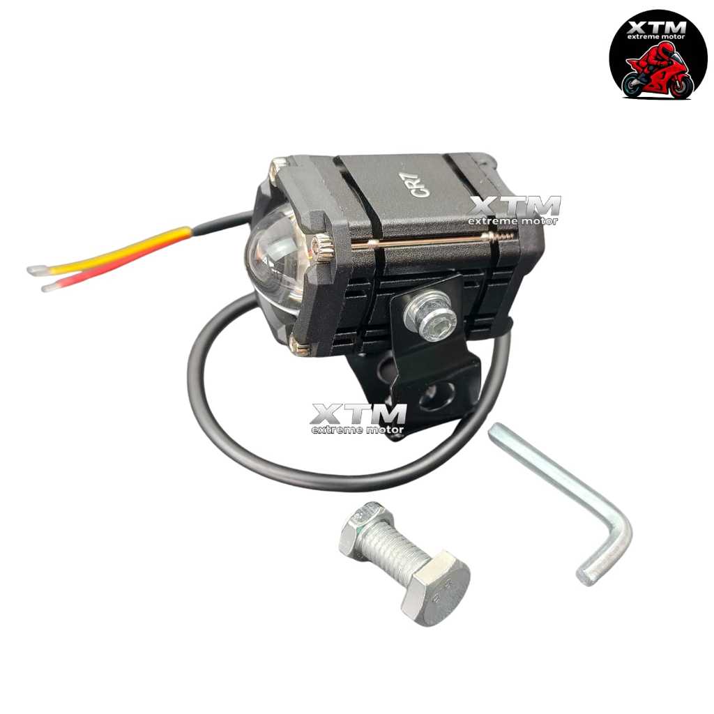 Lampu Sorot Tembak Laser D2 CR7 20 Watt Motor Mobil 2 Warna Putih Kuning