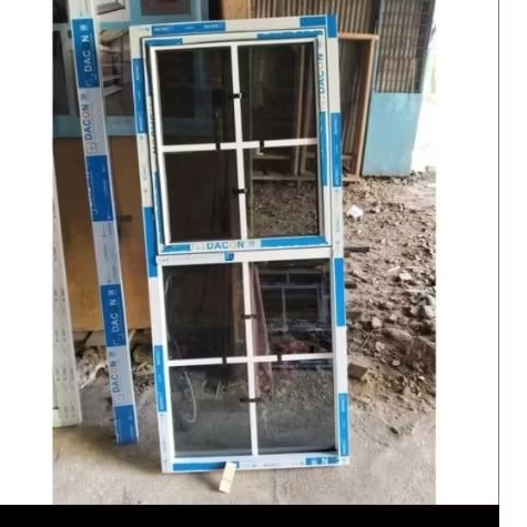 Kusen Jendela Alumunium 3In Ornamen Bawah Kaca Mati Atas Bisa Di Buka Ukuran T150 X L50/160×70/180×6