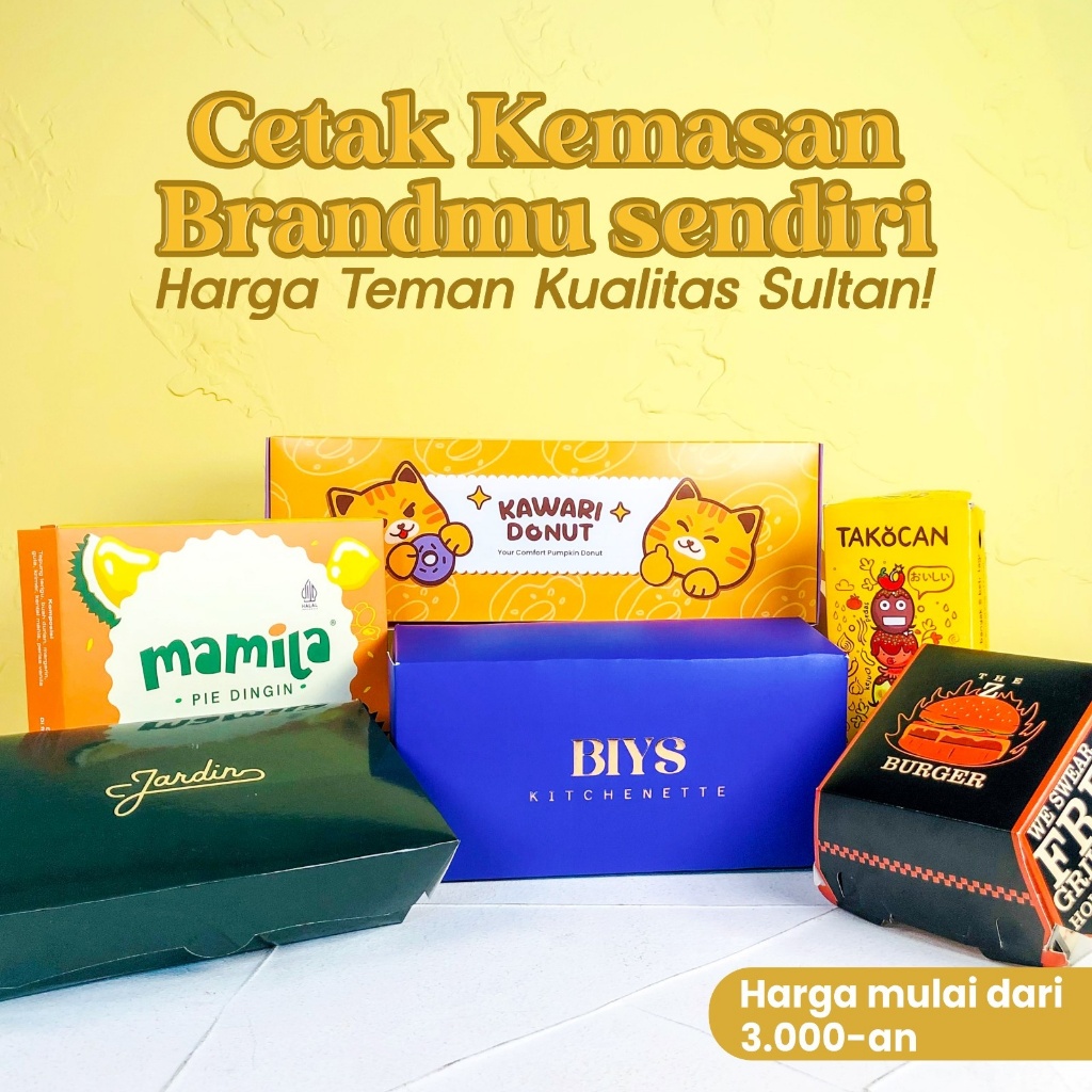 CUSTOM BOX / CUSTOM PACKAGING /  CETAK LUNCHBOX / CETAK KEMASAN PACKAGING  MAKANAN / PAPER PACKAGING