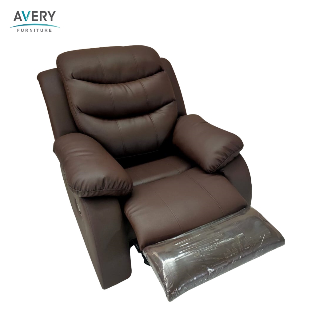 Avery - SOFA RECLINER HECTOR 1 SEATER BLACK - Sofa Reclining / Sofa Santai